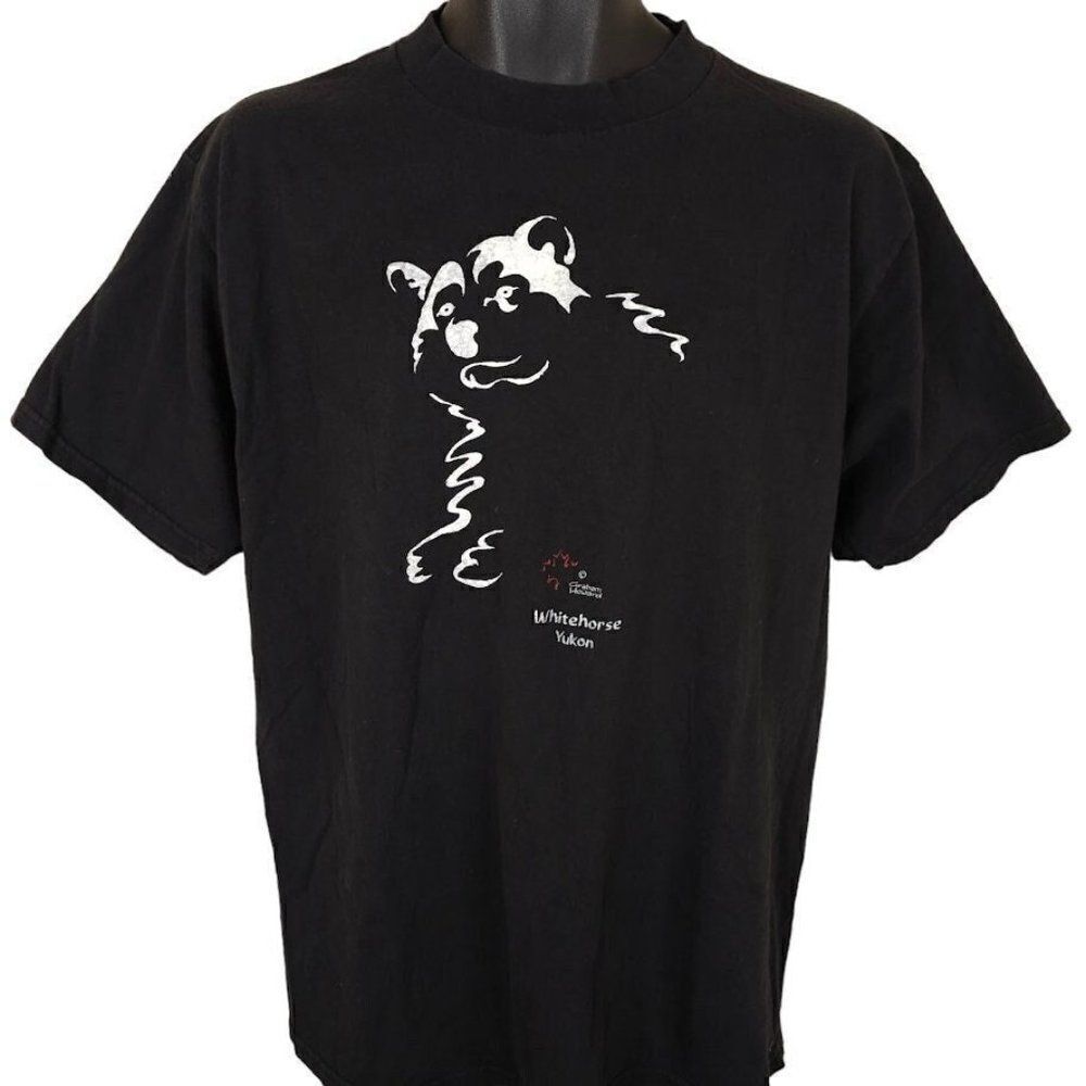 Vintage Whitehorse Yukon T Shirt Mens Size Large Black Bear Made In Canada